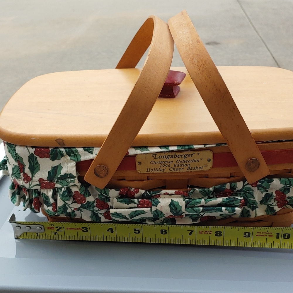 Longaberger Holiday Cheer Basket - Brown and Cream